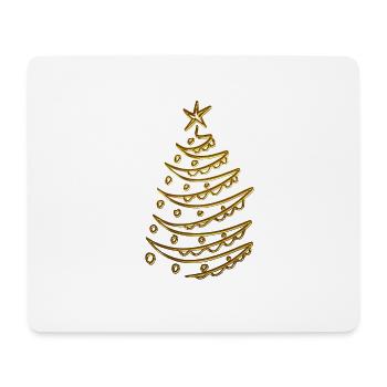 arbre de Noël - Tapis de souris (format paysage) - blanc - Devant