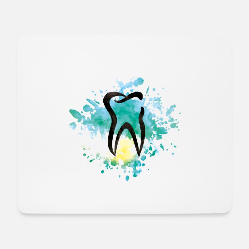 zahn design - Mousepad (Querformat) - Weiß