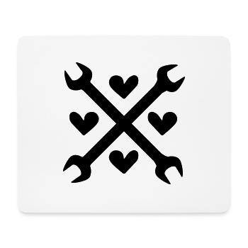 Mechaniker Werkzeug Liebe 2c - Mousepad (Querformat) - Weiß - Vorne