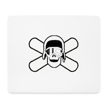 Snowboard Pirate Skull Gift - Mouse Pad (horizontal) - white - Front