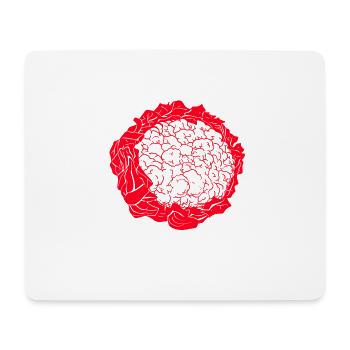 Blumenkohl - Mousepad (Querformat) - Weiß - Vorne