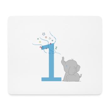 anniversaire Elephant - Tapis de souris (format paysage) - blanc - Devant