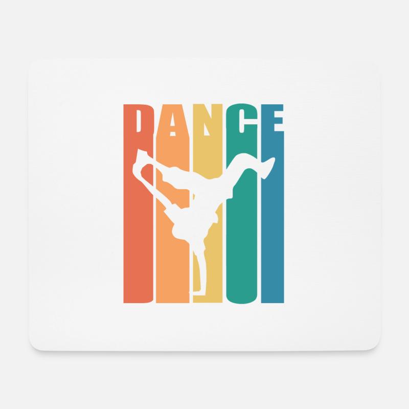 Retro Breakdancing Hip Hop Dance Breakdance Trick - Mousepad (Querformat) - Weiß