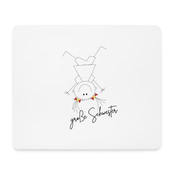 Grosse Schwester - Mousepad (Querformat) - Weiß - Vorne