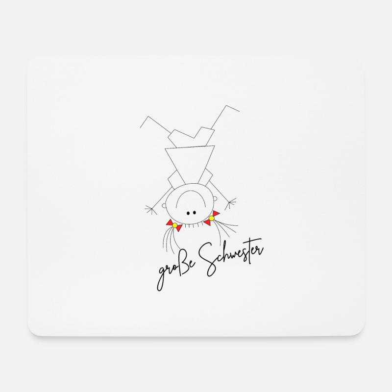 Grosse Schwester - Mousepad (Querformat) - Weiß