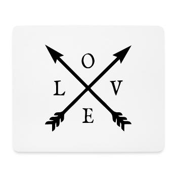crossed arrows love :: gekreuzte Pfeile Love - Mousepad (Querformat) - Weiß - Vorne