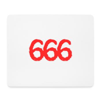 666 number symbol - Mouse Pad (horizontal) - white - Front