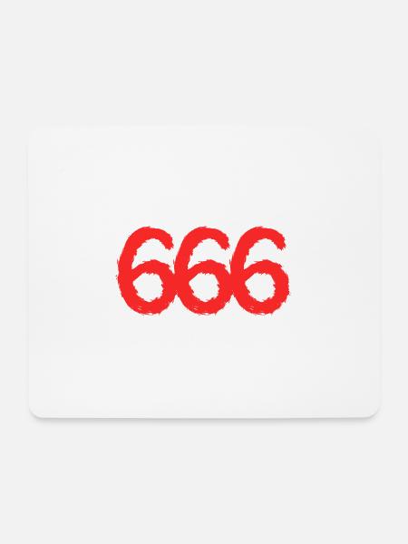 666 number symbol - Mouse Pad (horizontal) - white