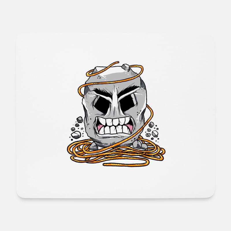 Rock Climber with Rope - Climbing T-Shirt - Mouse Pad (horizontal) - white