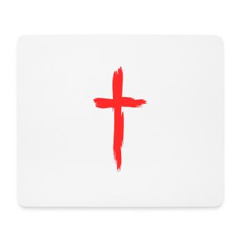 Croix Christianisme religion rouge - Tapis de souris (format paysage) - blanc - Devant