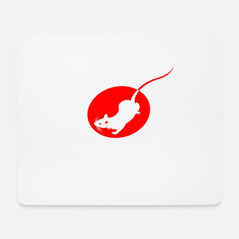 Ratte - Mousepad (Querformat) - Weiß