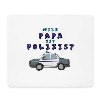 mein Papa ist Polizist - Mousepad (Querformat) - Weiß - Vorne