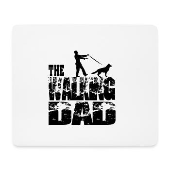 THE WALKING DAD #Zombie with German Shepherd - Mouse Pad (horizontal) - white - Front