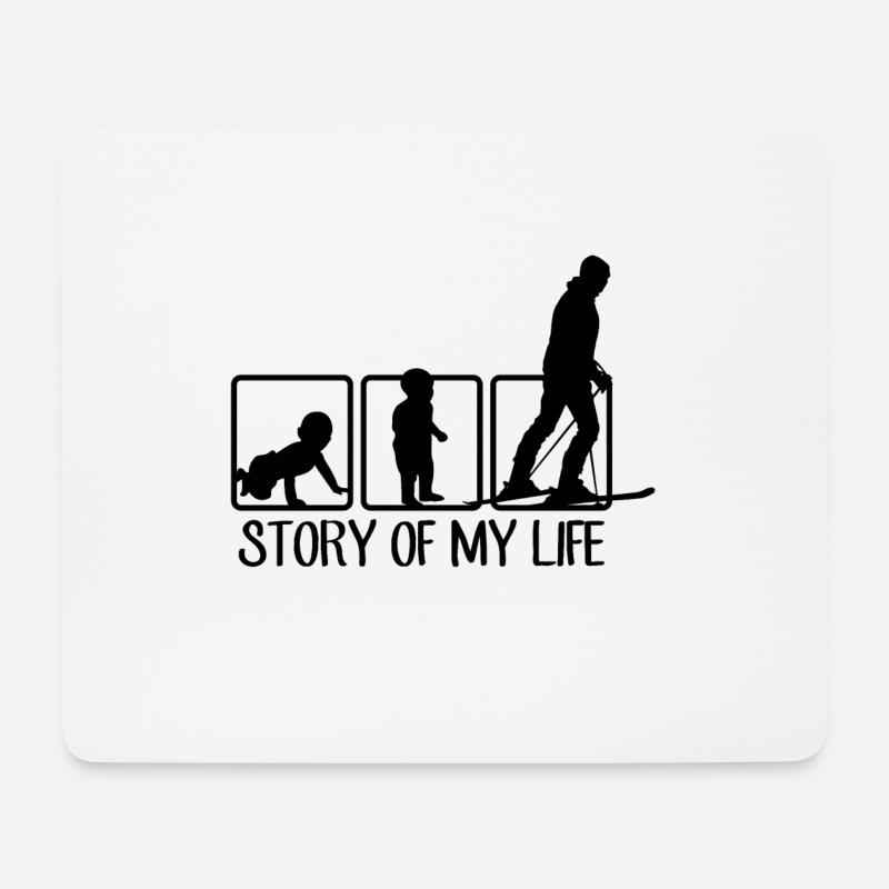Skifahrer | Skier Ski Apres Ski Skigebiet Geschenk - Mousepad (Querformat) - Weiß