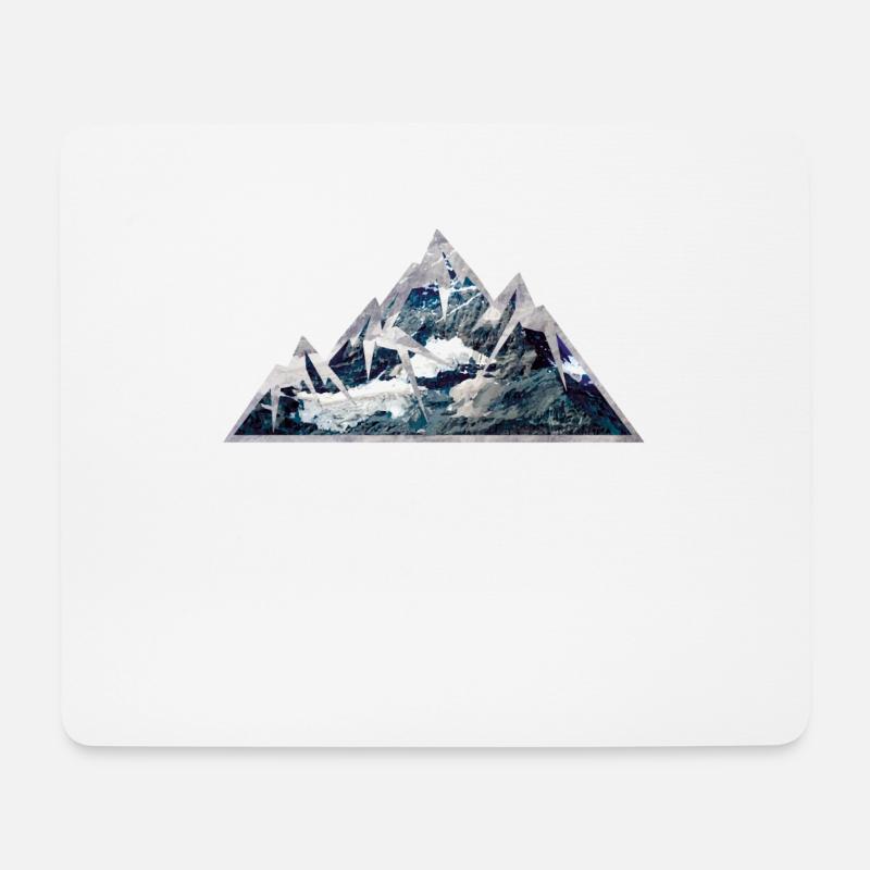 mountains rock - Mousepad (Querformat) - Weiß