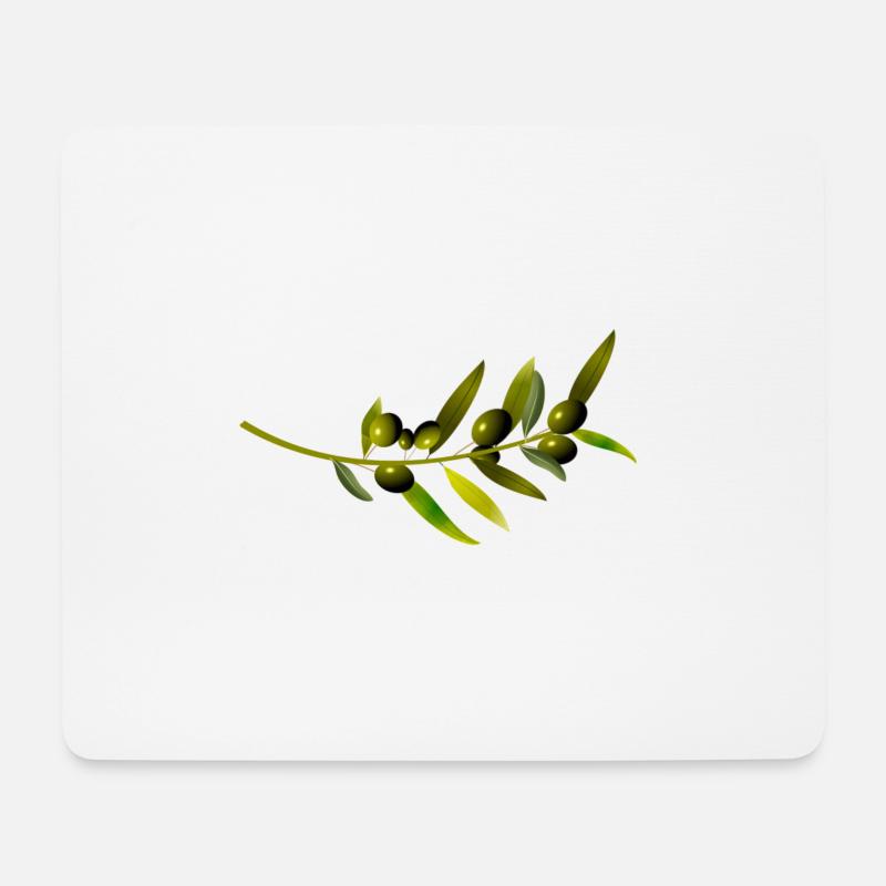 Olives - Tapis de souris (format paysage) - blanc