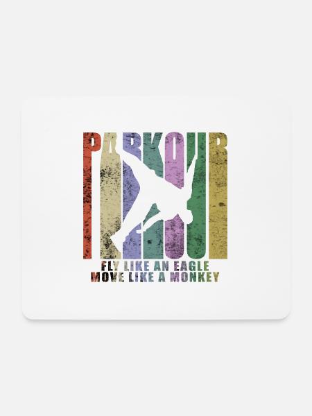 Parkour Freerunner Traceur Le Parcour - Mousepad (Querformat) - Weiß