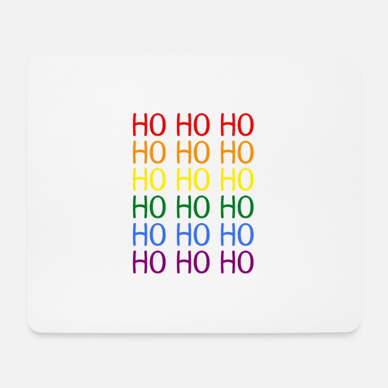 Hohoho Regenbogen LGBT - Mousepad (Querformat) - Weiß