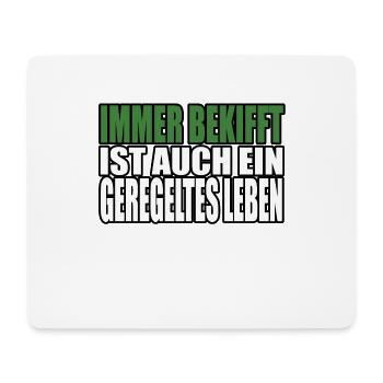 Immer Bekifft Lustiger Kiffer Spruch Geschenk - Mousepad (Querformat) - Weiß - Vorne