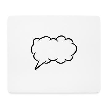 Speech bubble thought bubble - Mouse Pad (horizontal) - white - Front