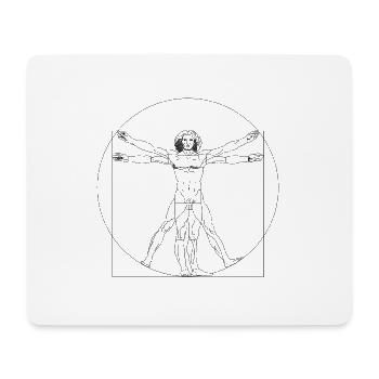 Homme de Vitruve - Tapis de souris (format paysage) - blanc - Devant