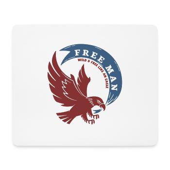 Free Man Free Like An Eagle - Mouse Pad (horizontal) - white - Front