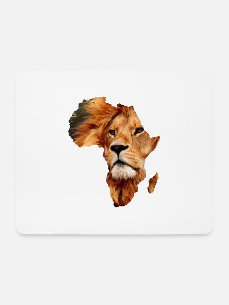Afrika Löwe - Mousepad (Querformat) - Weiß