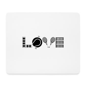 Tennis love | Sports tennis racket gift ideas - Mouse Pad (horizontal) - white - Front