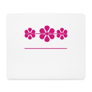 Pink Blütte Decoration Your Text Gift Label - Mouse Pad (horizontal) - white - Front