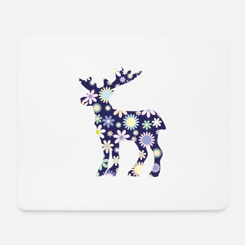Rentier für Mädchen - Mousepad (Querformat) - Weiß