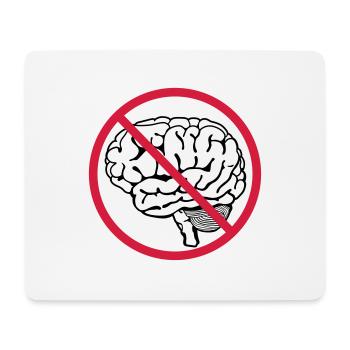 no brain - Mouse Pad (horizontal) - white - Front