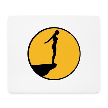 Jump off cliff - Mouse Pad (horizontal) - white - Front