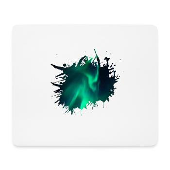Nordpol Polarlicht Aurora Farbfleck - Mousepad (Querformat) - Weiß - Vorne