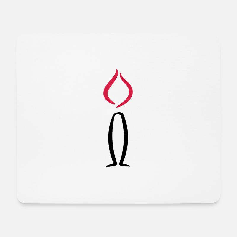 Kerze - Mousepad (Querformat) - Weiß