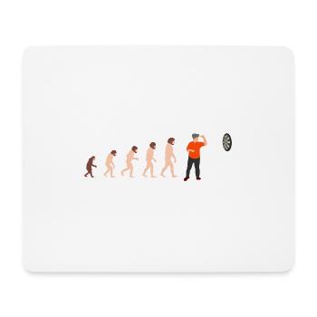 Human Evolution Darts Player Idée cadeau drôle - Tapis de souris (format paysage) - blanc - Devant