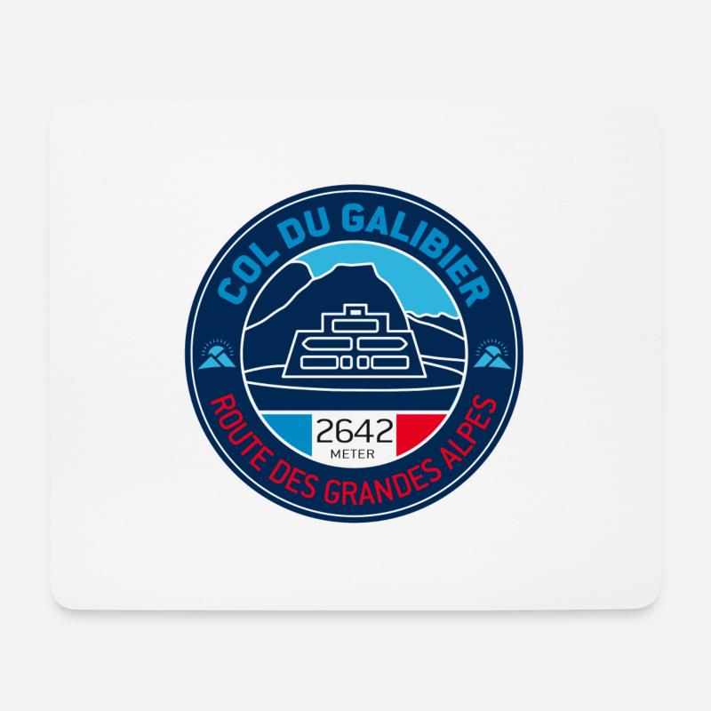 Col du Galibier 2 - Mousepad (Querformat) - Weiß