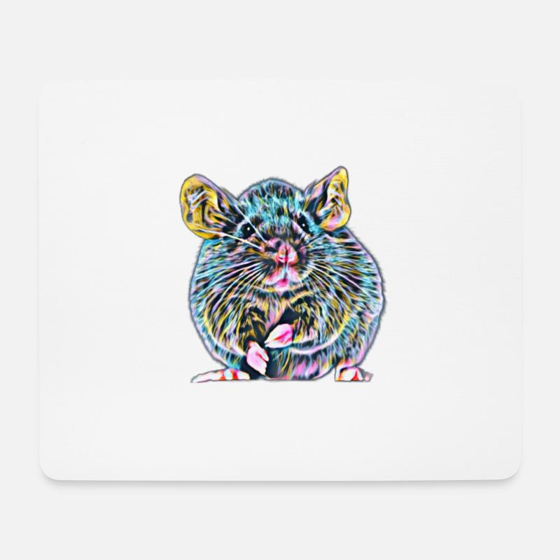 Ratte - Mousepad (Querformat) - Weiß