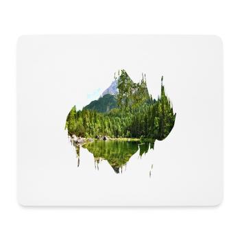 Farbfleck Splash Naturlandschaft - Mousepad (Querformat) - Weiß - Vorne