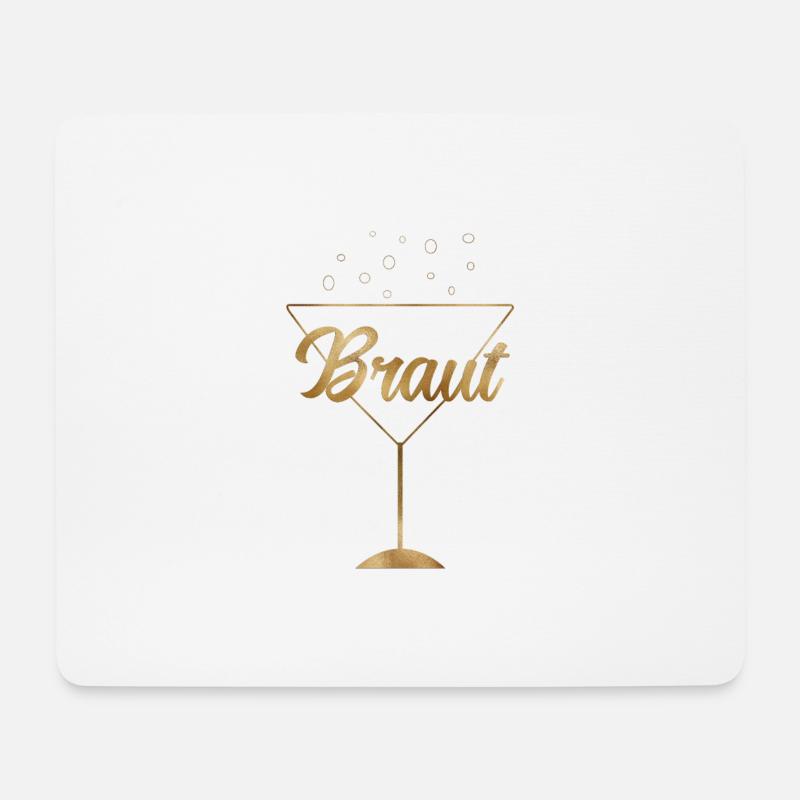 (braut_gold_) - Mousepad (Querformat) - Weiß
