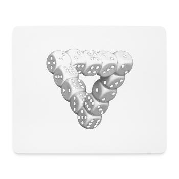 Cube Dices Cubes Illusion - Tapis de souris (format paysage) - blanc - Devant