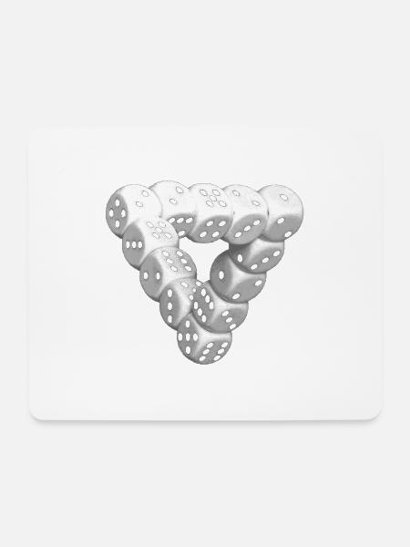 Würfel Dices Cubes Illusion - Mousepad (Querformat) - Weiß