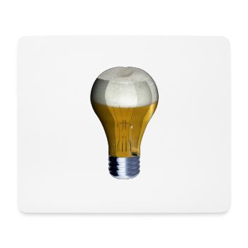 Light Beer Leichtes Bier Lampe an - Mousepad (Querformat) - Weiß - Vorne