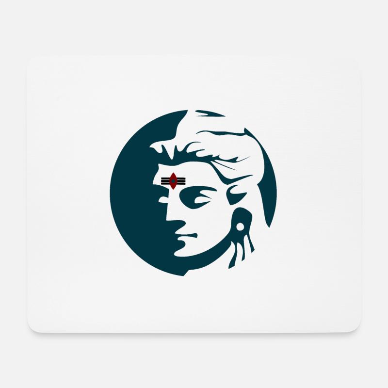 Shiva - Mousepad (Querformat) - Weiß