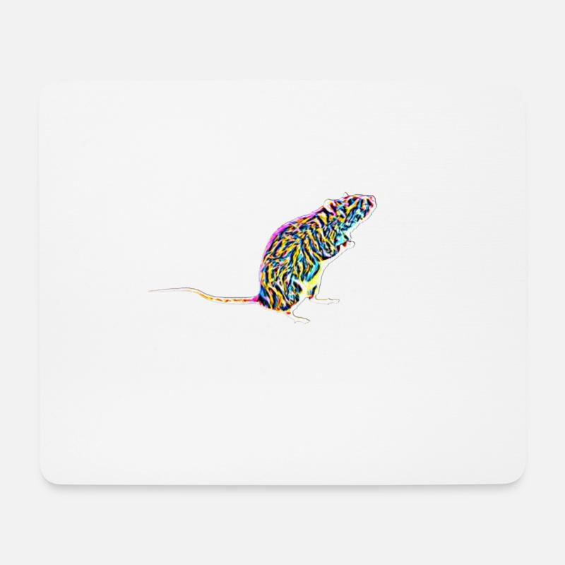 Ratte - Mousepad (Querformat) - Weiß
