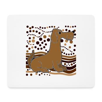 Hund - Mousepad (Querformat) - Weiß - Vorne
