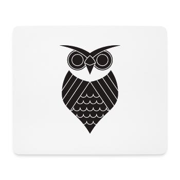 Eule - Mousepad (Querformat) - Weiß - Vorne