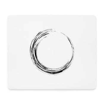Cercle Noir - Tapis de souris (format paysage) - blanc - Devant