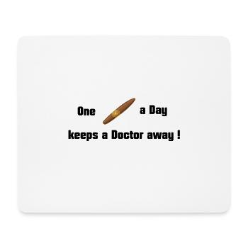 Un cigare par jour éloigne le médecin - Tapis de souris (format paysage) - blanc - Devant