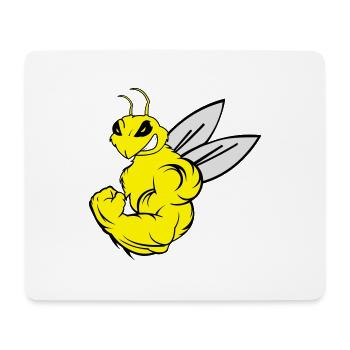 strong_bee_02 - Mouse Pad (horizontal) - white - Front