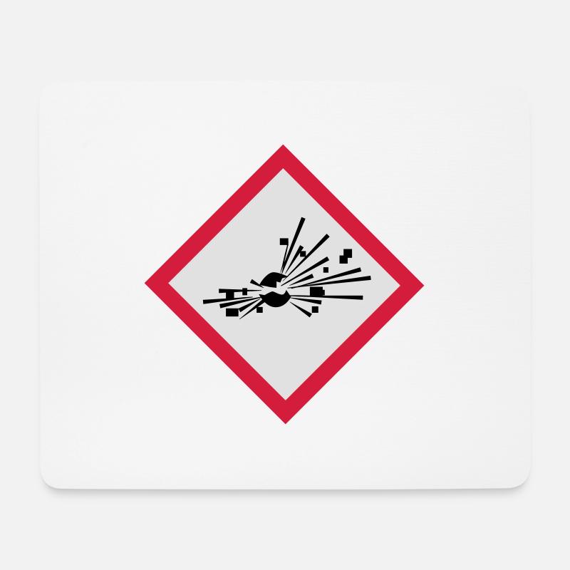 explosionsgefaehrlich - Mousepad (Querformat) - Weiß